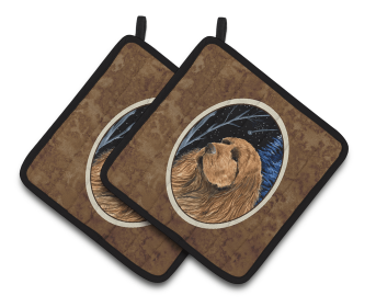 Starry Night Sussex Spaniel Pair of Pot Holders