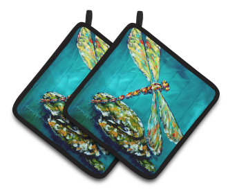 Dragonfly Matin Pair of Pot Holders