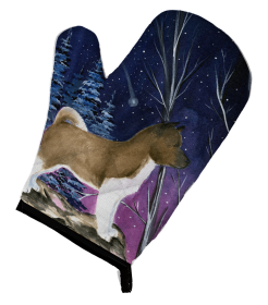 Starry Night Akita Oven Mitt