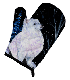 Starry Night American Eskimo Oven Mitt