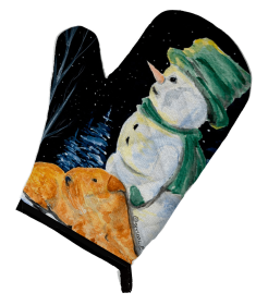 Snowman with Lakeland Terrier Oven Mitt