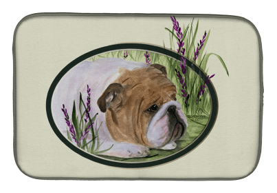 English Bulldog Dish Drying Mat