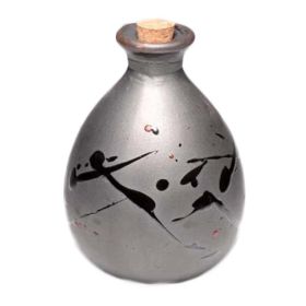 500ml Black Ceramic Wine Jar Hand Painted Wine Bottle Vintage Chinese Style Wine Flask Flagon