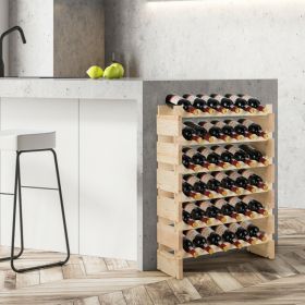 36 Bottles Stackable Wooden Wobble-Free Modular Wine Rack