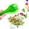 12 Inches Salad Tongs Salad Server Spoon and Fork for Single-Use Dishwasher Safe Collapsible Salad Serving Tongs Kitchen Tongs Plastic Sturdy