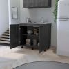 Utility Sink Cabinet Burwood, Kitchen, Smokey Oak