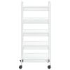 5-Tier Kitchen Trolley White 18.1"x10.2"x41.3" Iron