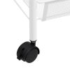 5-Tier Kitchen Trolley White 18.1"x10.2"x41.3" Iron