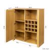 Storage Cabinet, Rattan Cabinet with 2 Adjustable Shelves,Sideboard Buffet Cabinet, wine cabinet,Coffee Bar Cabinet for Living Room