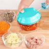 3-in-1 Manual Food Chopper for Vegetable Fruits Nuts Onions Hand Pull Mincer Blender Mixer Food Processor Garlic Crusher Ginger Fruit Puree Meat Puree