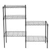 Changeable Assembly Floor Standing Carbon Steel Storage Rack Black