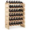 36 Bottles Stackable Wooden Wobble-Free Modular Wine Rack