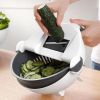 New 9 in 1 Multi-function Magic Rotate Vegetable Cutter with Drain Basket Large Capacity Vegetable Cutter Portable Slicer Chopper Grater Veggie Shredd