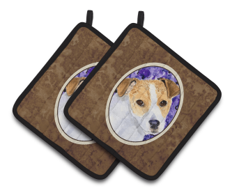 Jack Russell Terrier Pair of Pot Holders (size: 7.5 x 7.5)