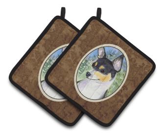 Rat Terrier Pair of Pot Holders (size: 7.5 x 7.5)