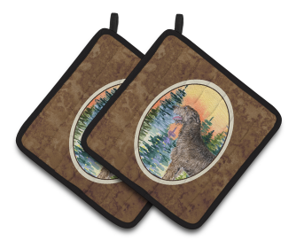 Irish Wolfhound Pair of Pot Holders (size: 7.5 x 7.5)