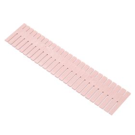 Drawer Dividers Organizer 4 Pack, Adjustable Grid Drawer Separators for Socks Underwear Makeup Storage (Color: Pink, size: 18.5√ó2.76in)