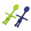 Human Body Shape Silicone Baby Spoon Scoop Heat Resistant Rice Spoon Soft Bendable Baby Care Safe Feeding Accessories