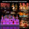 LED Lighted Liquor Bottle Display Shelf, 20 Inch Bar Display Shelf, DIY Illuminated Bottle Shelf with App & Remote Control, 2 Step Freestanding Holdin